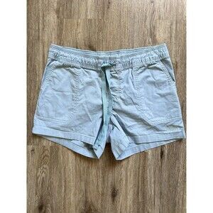 The North Face Shorts Women Blue Drawstring Stretch Cotton Casual Pocket Size S